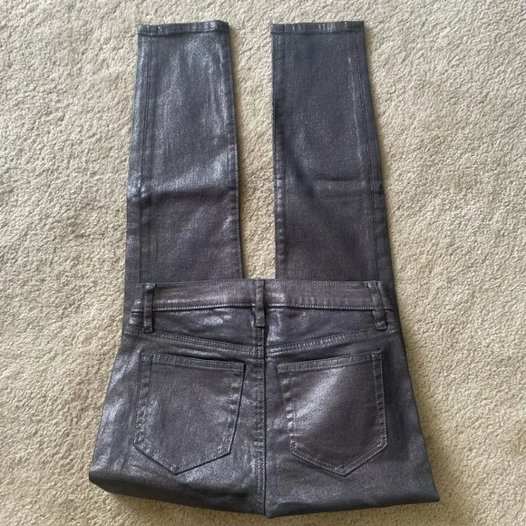 LOFT The Skinny Pewter Coated Jeans Size 2/26 - Picture 2 of 8